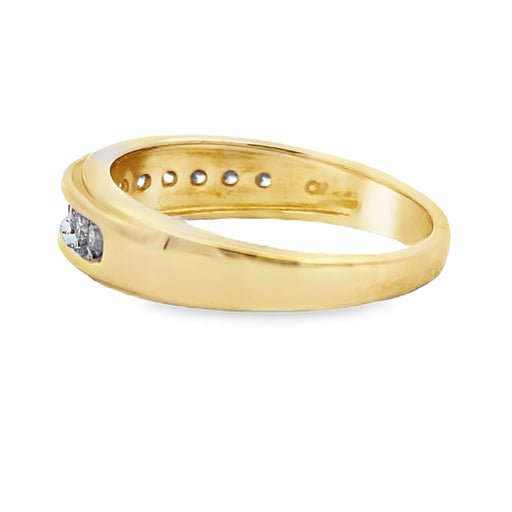 Bids.com .38ct Diamond Wedding Band Ring 10KT Yellow Gold Rings