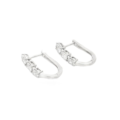 Bids.com 1.50ct Lab Grown Diamond Hoop Earrings 14KT White Gold Earrings