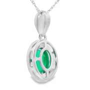 Bids.com Chalcedony Diamond Fashion Pendants 10KT White Gold Pendants