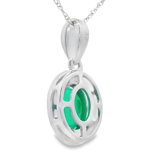 Bids.com Chalcedony Diamond Fashion Pendants 10KT White Gold Pendants White Smoke 18