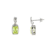 Bids.com Cubic Zirconium Dangle Earrings Sterling Silver Earrings
