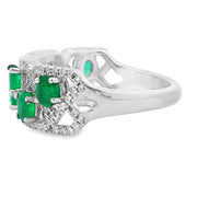 Bids.com 1.82ct Emerald Zircon Ring Sterling Silver Rings