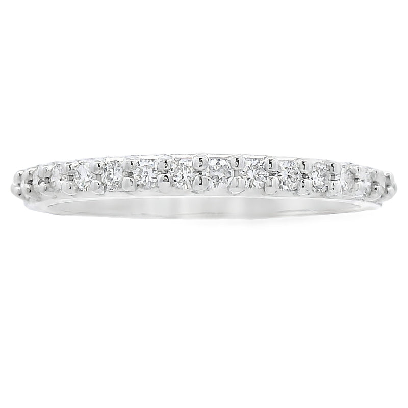 Bids.com .25ct Diamond Wedding Band Ring 14KT White Gold Rings