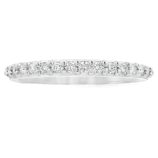 Bids.com .25ct Diamond Wedding Band Ring 14KT White Gold Rings
