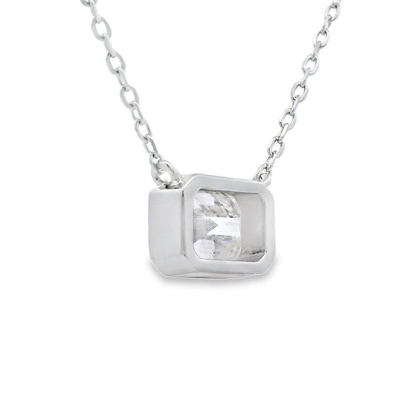 Bids.com .85ct Moissanite Pendant Sterling Silver Pendants