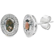 Bids.com .45ct Quartz Diamond Earrings 10KT White Gold Earrings