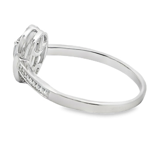 Bids.com .50ct Mystic Fire Topaz Diamond Ring 10KT White Gold Rings