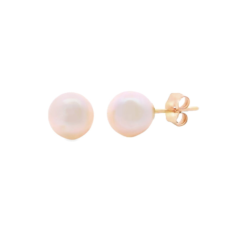 Bids.com FW Pearl Stud Earrings 14KT Yellow Gold Earrings