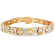 Bids.com Lab Grown Diamond Tennis Bracelet 14KT Yellow Gold Bracelets