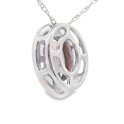 Bids.com .40ct Quartz Diamond Fashion Pendants 10KT White Gold Pendants