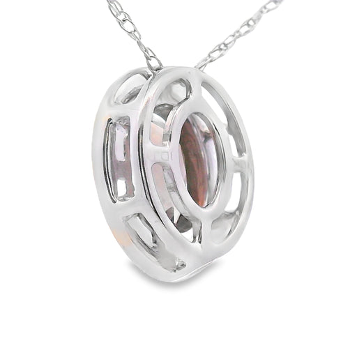 Bids.com .40ct Quartz Diamond Fashion Pendants 10KT White Gold Pendants