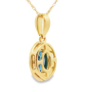 Bids.com London Blue Topaz Fashion Pendants 10KT Yellow Gold Pendants