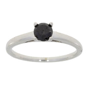Bids.com .50ct Black Diamond Eng Only Sterling Silver Rings