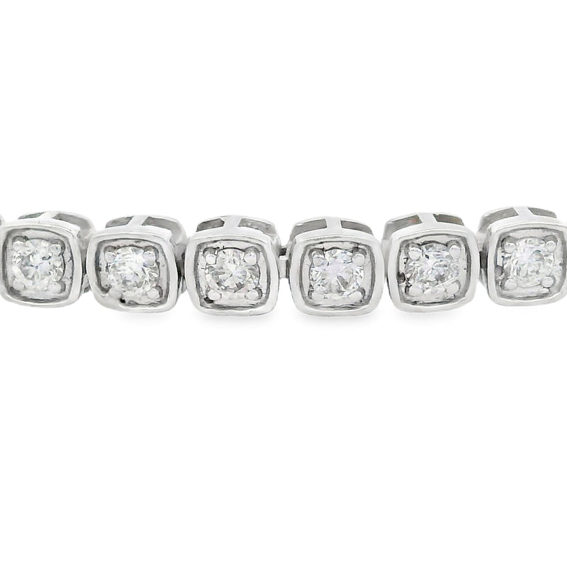 Bids.com Lab Grown Diamond Tennis Bracelet 10KT White Gold Bracelets Gray