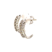 Bids.com 1.09ct Diamond Diamond Hoop Earrings 14KT White Gold Earrings