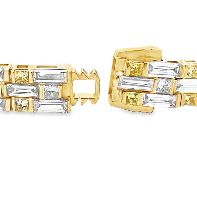 Bids.com Lab Grown Diamond Tennis Bracelet 14KT Yellow Gold Bracelets