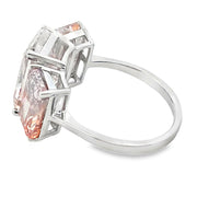 Bids.com 10.00ct Lab Grown Diamond 3 Stone Ring 14KT White Gold Rings