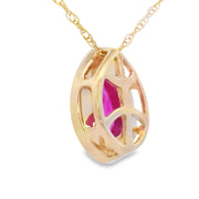 Bids.com .53ct Ruby Diamond Fashion Pendants 10KT Yellow Gold Pendants