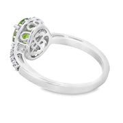 Bids.com Peridot Created Sapphire Ring Sterling Silver Rings
