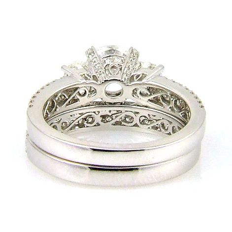 Bids.com 1.05ct Engagement Ring Set 18KT White Gold Rings