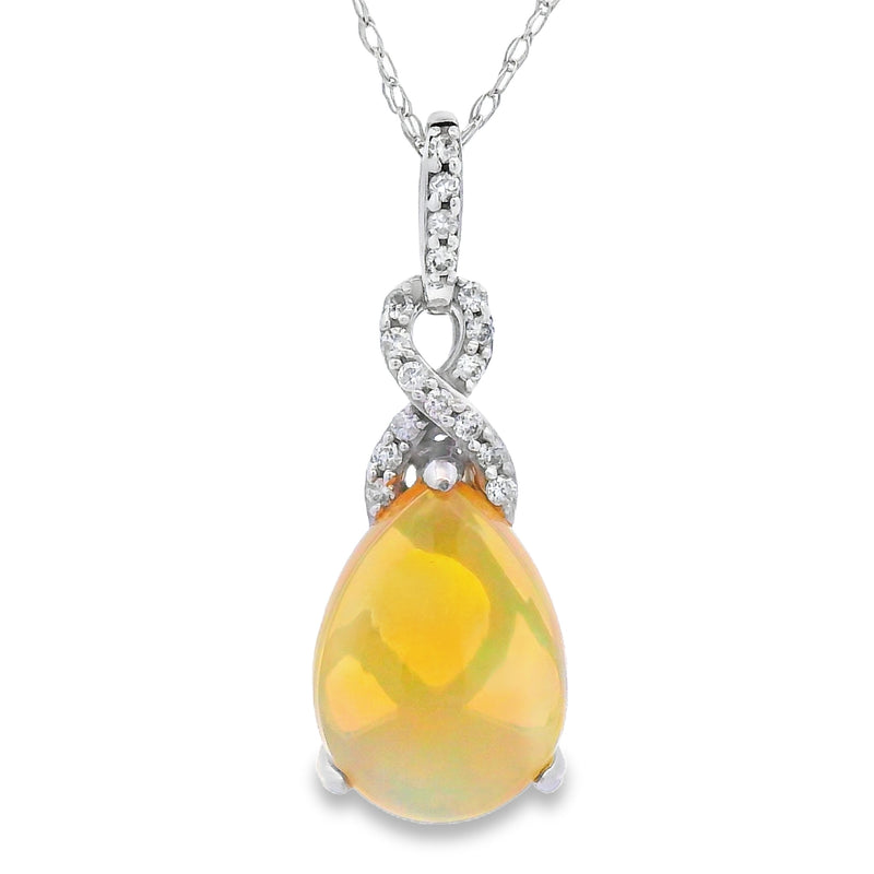 Bids.com 1.94ct Opal Diamond Fashion Pendants 14KT Yellow Gold Pendants