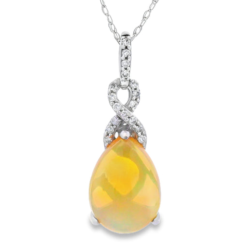 Bids.com 1.94ct Opal Diamond Fashion Pendants 14KT Yellow Gold Pendants