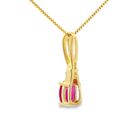 Bids.com .38ct Ruby Diamond Fashion Pendants 10KT Yellow Gold Pendants
