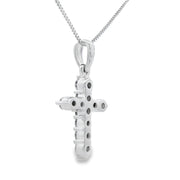 Bids.com .23ct Diamond Cross Religious Pendant 14KT White Gold Pendants