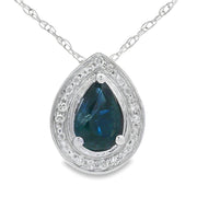 Bids.com .54ct Sapphire Diamond Fashion Pendants 10KT White Gold Pendants
