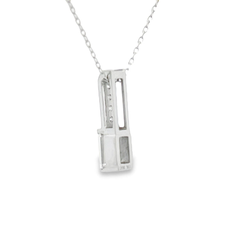 Bids.com .06ct Zircon Diamond Fashion Pendants 10KT White Gold Pendants