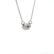Bids.com .14ct Sapphire Diamond Fashion Pendants 14KT White Gold Pendants