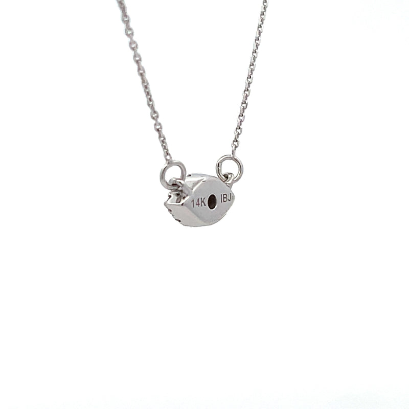 Bids.com .14ct Sapphire Diamond Fashion Pendants 14KT White Gold Pendants