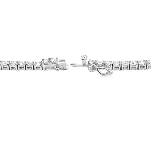 Bids.com 15.14ct Moissanite Tennis Necklace Sterling Silver Pendants White Smoke 22in 3mm