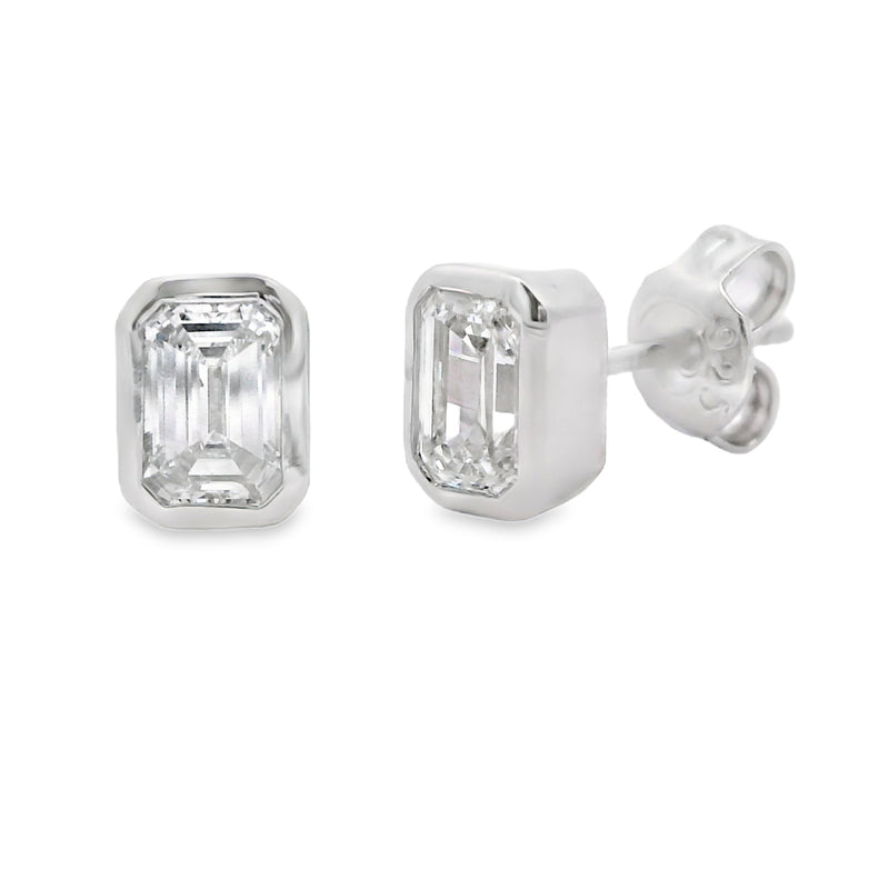 Bids.com 1.00ct Lab Grown Diamond Stud Earrings Sterling Silver Earrings