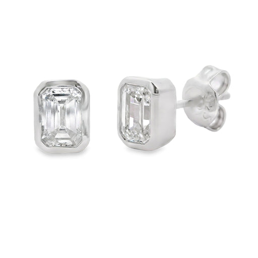 Bids.com 1.00ct Lab Grown Diamond Stud Earrings Sterling Silver Earrings