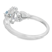 Bids.com Blue Topaz Ring Sterling Silver Rings White Smoke 7