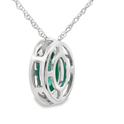 Bids.com .46ct Emerald Diamond Fashion Pendants 10KT White Gold Pendants