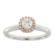 Bids.com .62ct Diamond Diamond Eng Only 14KT 2 Tone Gold Rings