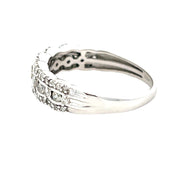 Bids.com .50ct Diamond Wedding Band Ring 14KT White Gold Rings