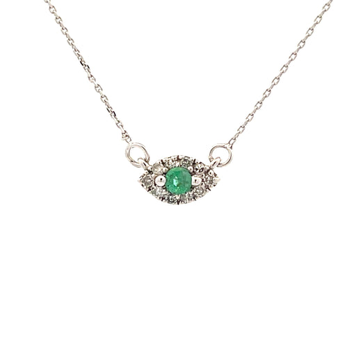 Bids.com .12ct Emerald Diamond Fashion Pendants 14KT White Gold Pendants