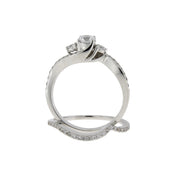 Bids.com .70ct Diamond Engagement Ring Set 14KT White Gold Rings