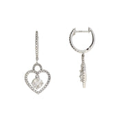 Bids.com .50ct Diamond Dangle Earrings 14KT White Gold Earrings