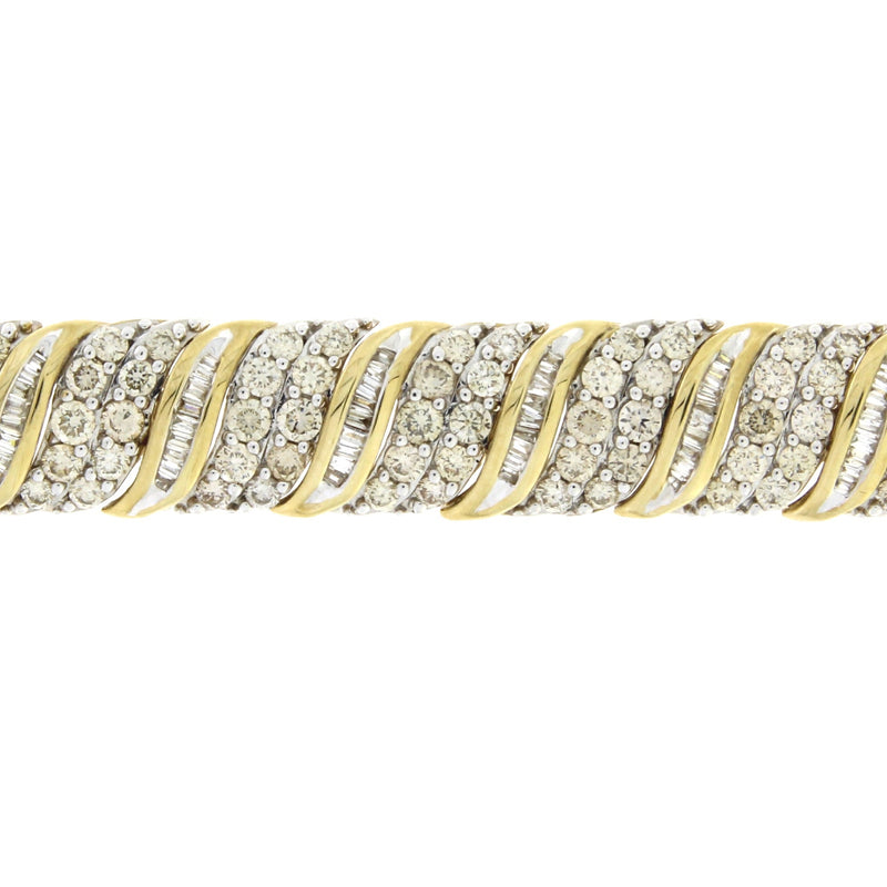 Bids.com 10.00ct Diamond Tennis Bracelet 10KT Yellow Gold Bracelets