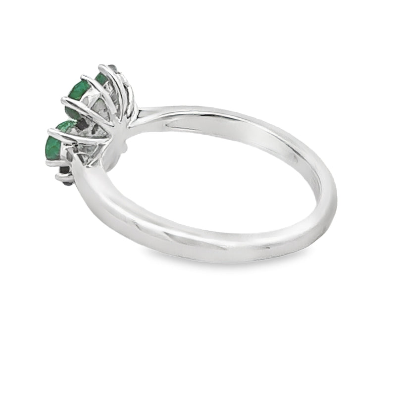 Bids.com 1.14ct Emerald Zircon Ring Sterling Silver Rings