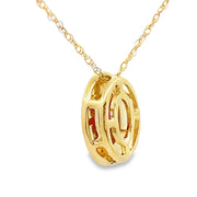 Bids.com .52ct Garnet Diamond Fashion Pendants 10KT Yellow Gold Pendants