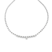 Bids.com 15.00ct Lab Grown Diamond Tennis 14KT White Gold Pendants