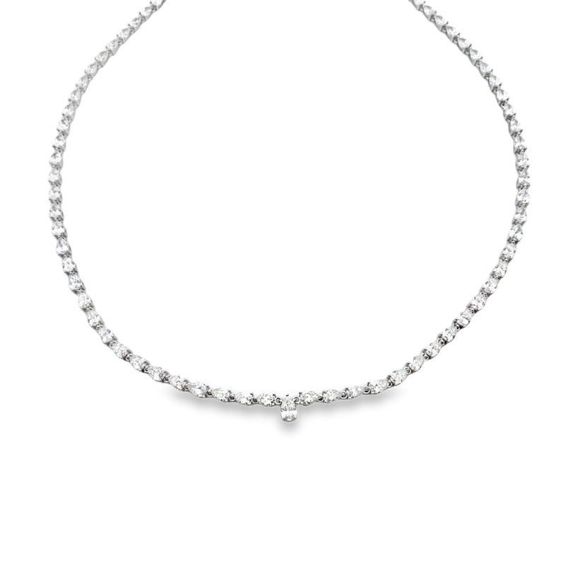 Bids.com 15.00ct Lab Grown Diamond Tennis 14KT White Gold Pendants