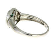 Bids.com .60ct Emerald Diamond Ring 10KT White Gold Rings