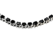 Bids.com 2.27ct Black Diamond Tennis Bracelet Sterling Silver Bracelets