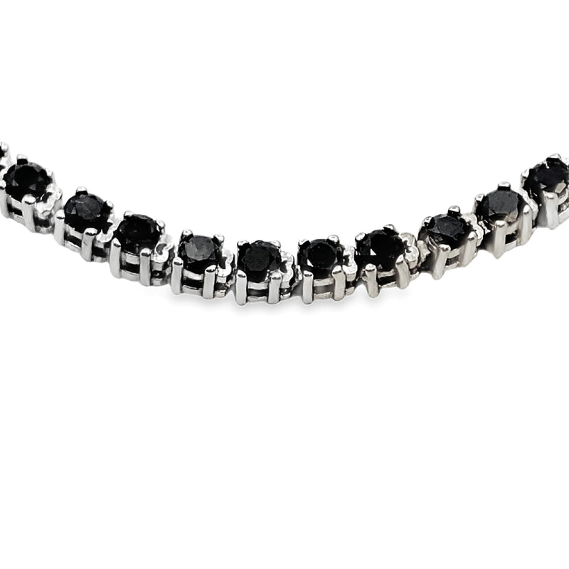 Bids.com 2.27ct Black Diamond Tennis Bracelet Sterling Silver Bracelets